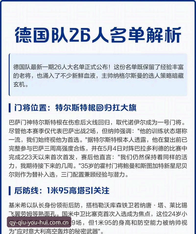 德国队世界杯名单深度解析：诺伊尔回归与卡尔入选背后的战术博弈指南